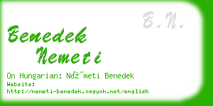 benedek nemeti business card